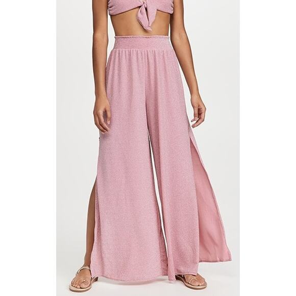 NWT Ramy Brook Athena Glitter Shimmer Knit Wide Leg Palazzo Pant Small - Picture 1 of 8